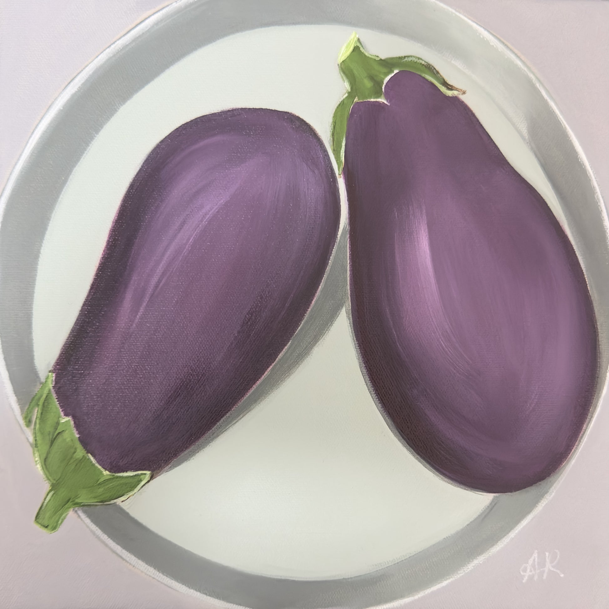 Eggplants On Plate