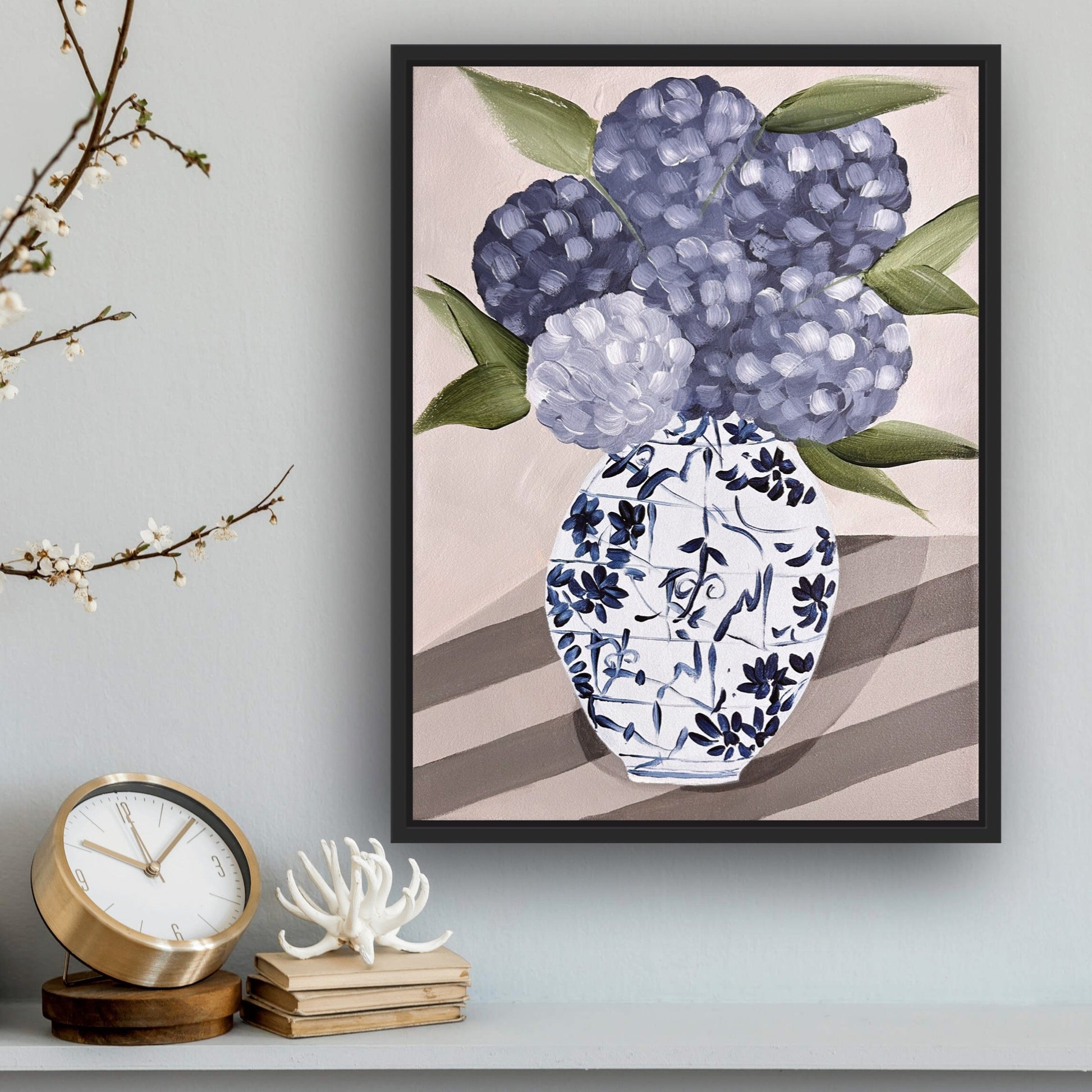 Hydrangeas In Vase