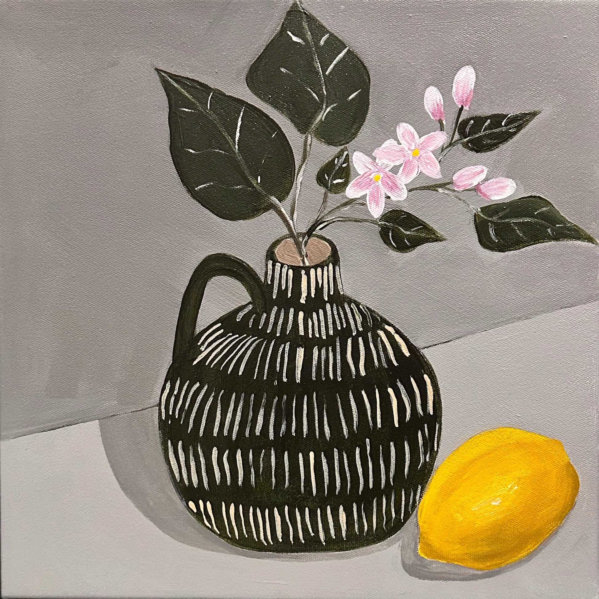 Lemon Blossom In Vase