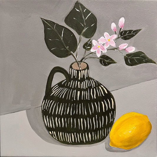 Lemon Blossom In Vase