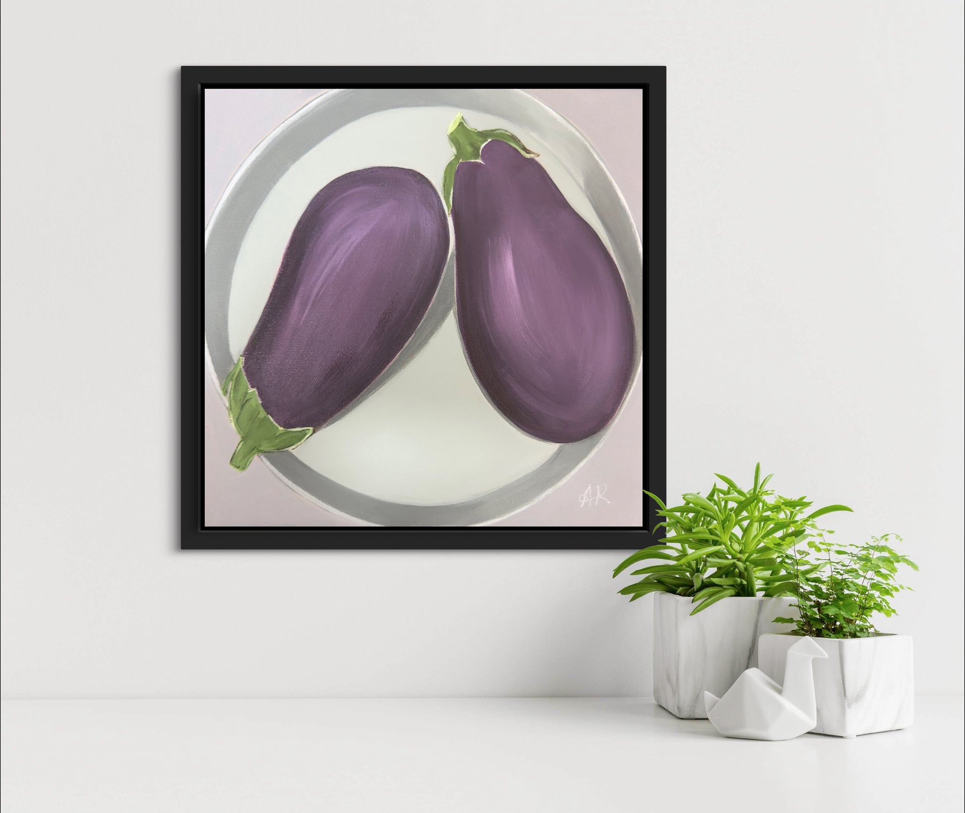 Eggplants On Plate