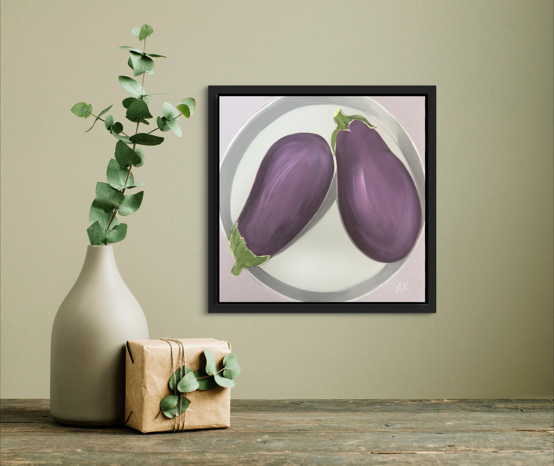 Eggplants On Plate