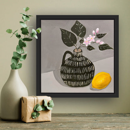 Lemon Blossom In Vase