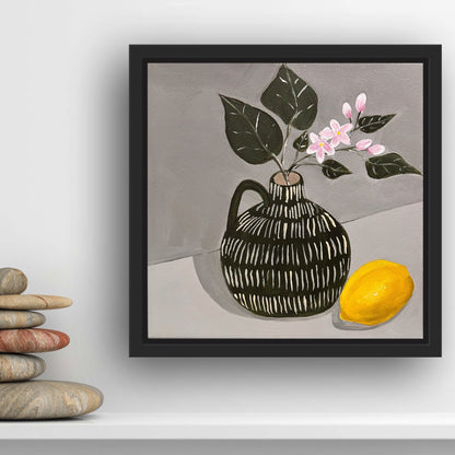 Lemon Blossom In Vase
