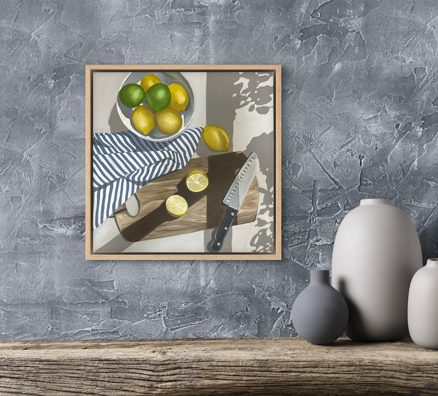 Lemons On Chopping Board