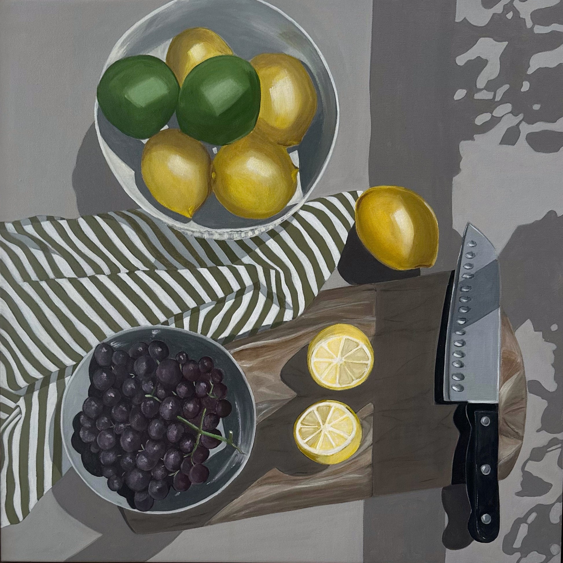 Lemons On Chopping Board No.3