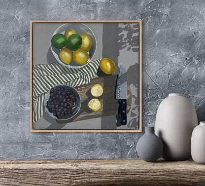 Lemons On Chopping Board No.3