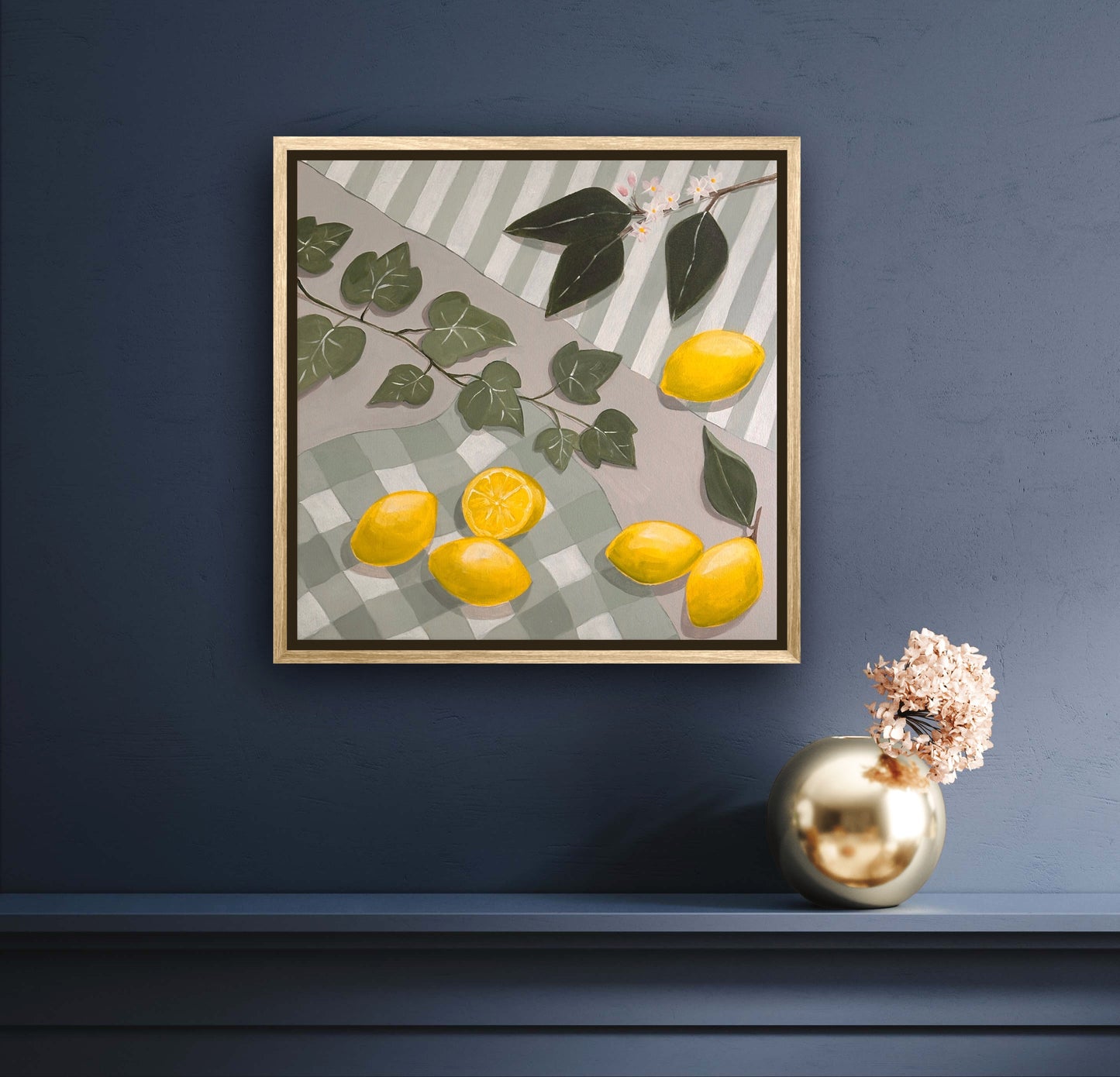 Lemons and Ivy on Table