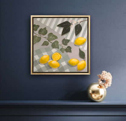 Lemons and Ivy on Table